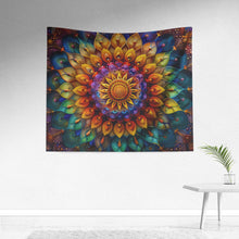 Load image into Gallery viewer, Psychedelic Tapestry of Rainbow Cactus Mandala teelaunch