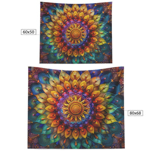 Psychedelic Tapestry of Rainbow Cactus Mandala teelaunch