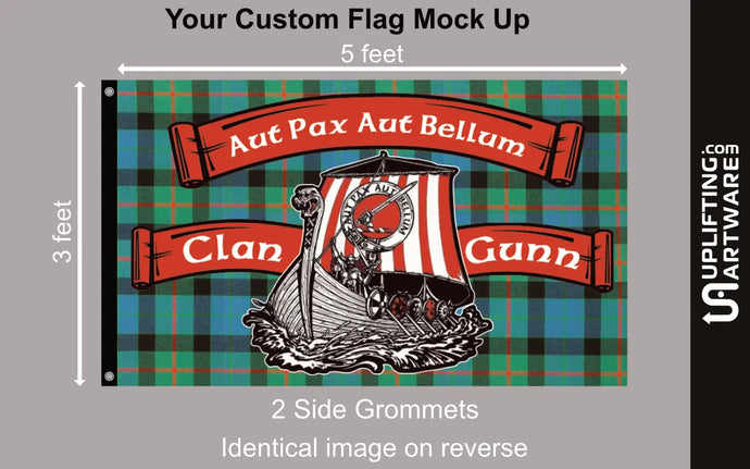 Clan Gunn Flag Uplifting Artware